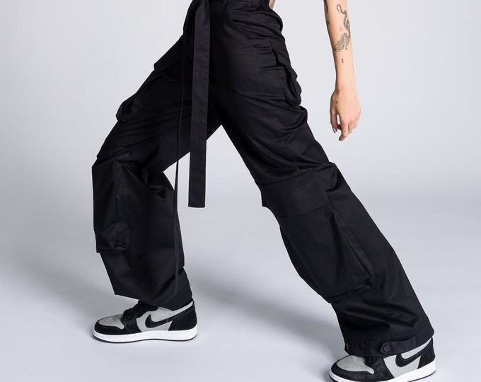 Wide Leg Cargo Pants A92310