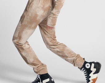 Cuffed Ankle Velvet Pants