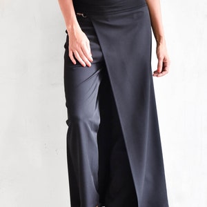 New Polyviscose Asymmetrical Elegant Cape Pants  HandMade by Aaakasha A05901