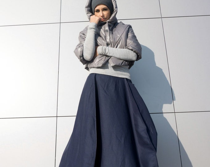New Linen Maxi Extravagant Skirt A09903