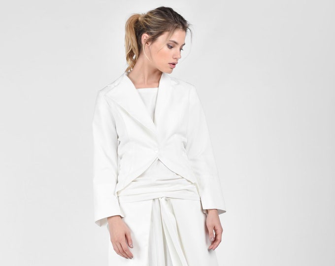 Extravagant Poly-viscose Buttoned Blazer A10763