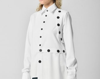 Avant Garde  Multi  Buttoned Long Sleeve Shirt A11893