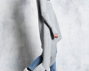 Elegant Loose  Knitted Tunic with long sleeves A12789