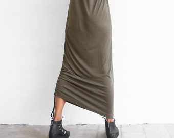 Elegant Short Sleeve Summer Dress Military Maxi Dress A90527