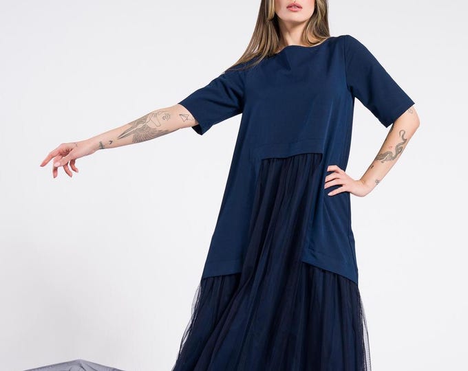 Maxi Tulle Dress , Party Elegant Dress , Bohemian Dress , Weeding Gawn , Handmade dress by  A90495
