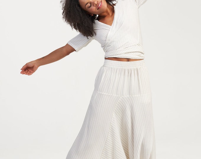 Linen Stripes Matching Set