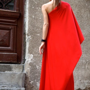 NEW Sexy Party Red Maxi Dress / Elegant Evening Dress / One Shoulder ...