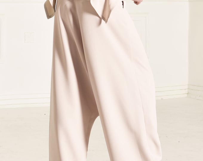 Deep Drop Crotch Polyviscose Pants A90221