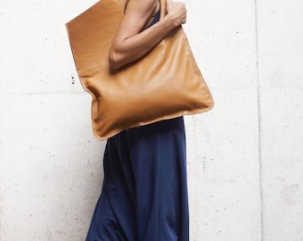 NEW Genuine Leather Amber  Bag / High Quality  Tote Asymmetrical Tote  Bag by AAKASHA A14478