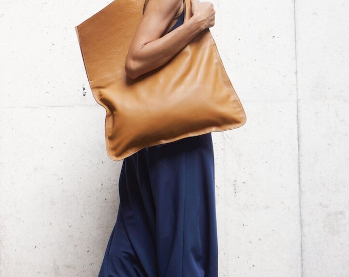 NEW Genuine Leather Amber  Bag / High Quality  Tote Asymmetrical Tote  Bag by AAKASHA A14478