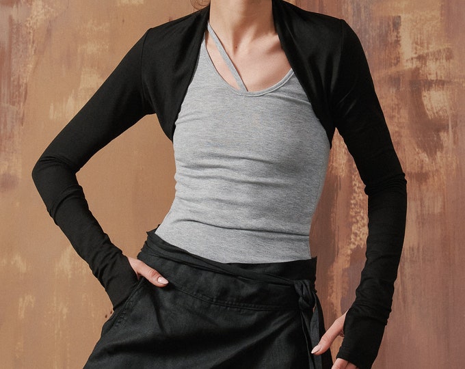 Long Sleeve Bolero Shrug , Cropped stylish shrug by Aakasha