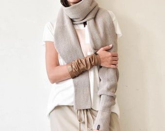 Fall Shrug Oversized Sleeves shawl Knitted Long Sleeve Bolero Shrug A18736