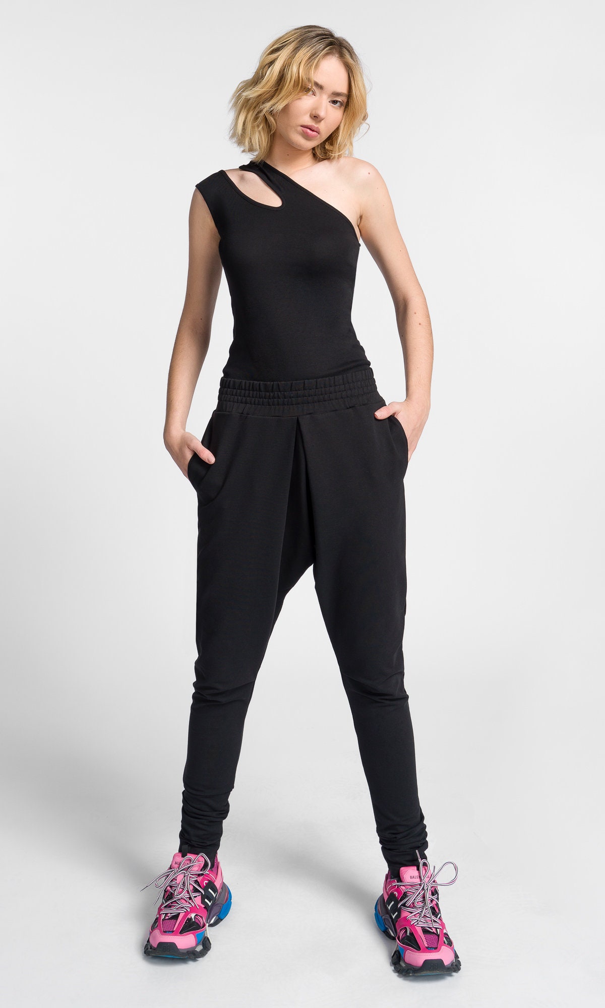 トップス SALSATION Y16Asymmetric Draped Tank Asymmetric Draped Tank | Salsation Wear – Salsation Limited