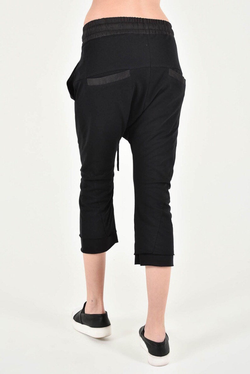 NOUVEAUTÉ Pantalon sportif avec entrejambe 7/8e en lin et coton fait main par AAKASHA A05898 image 4