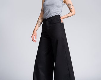 Pantalones rectos de pierna ancha A92309