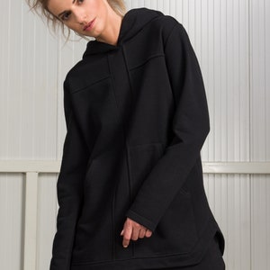 Seam Details Hooded Sweatshirt A92201