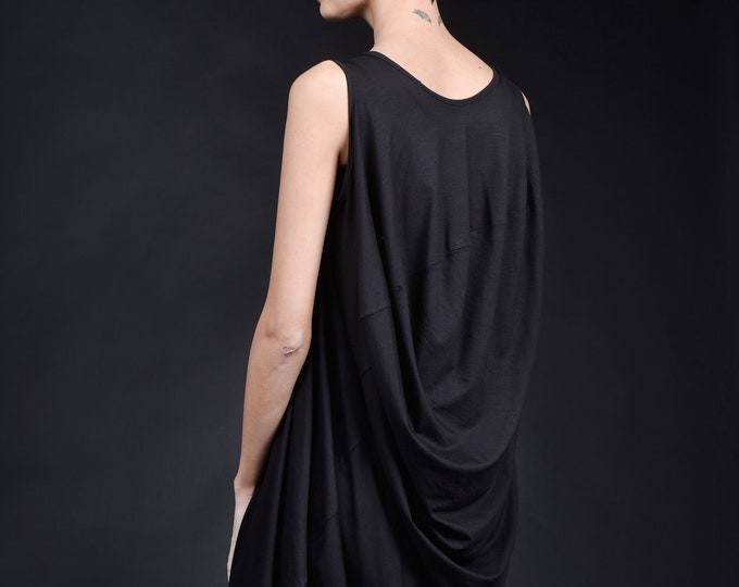 Sleeveless Maxi Draped Tunic Top A02783