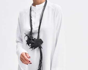 Dragon Leaves Passion Leather Necklace A16850