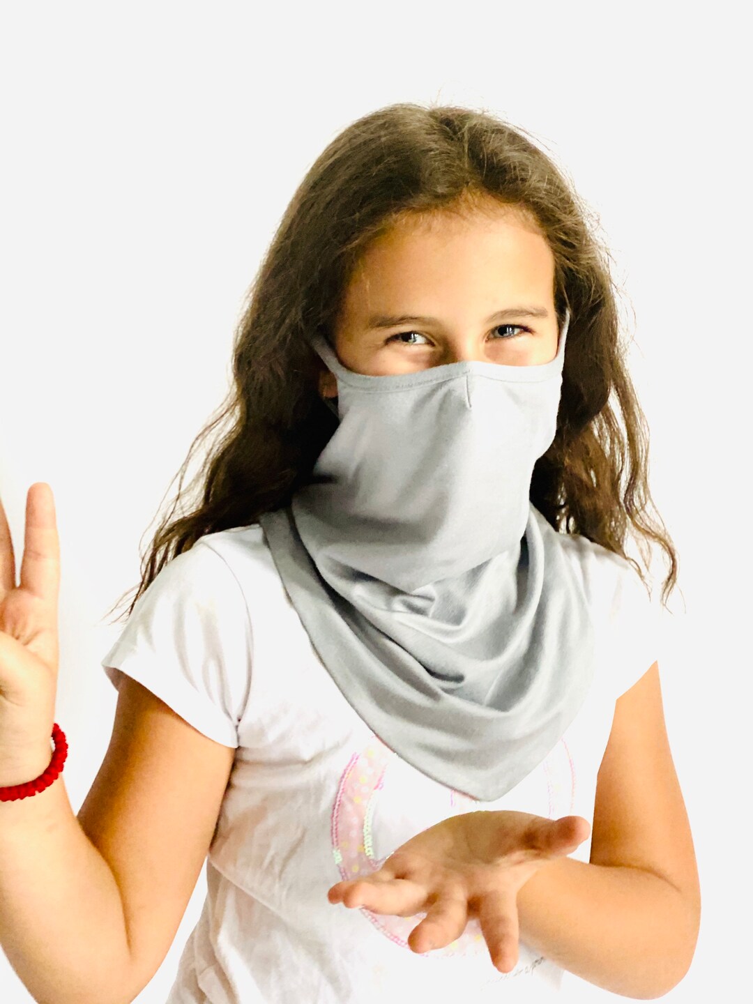 Kids Face Mask Washabe Cotton Scarf neck Gaiter fashion - Etsy