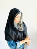 Fully Zipper Polycarbonate Hood Shield , Face protective Shield , 10 ml Anti-fog Spray included , Cotton Loose Hood by Aakasha product logo