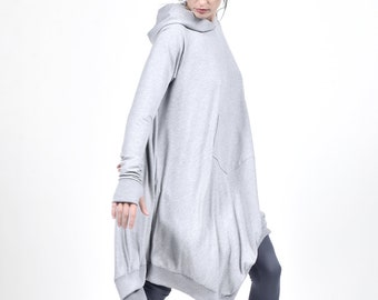 Extravagante extra lange maxi-hoodie A90470