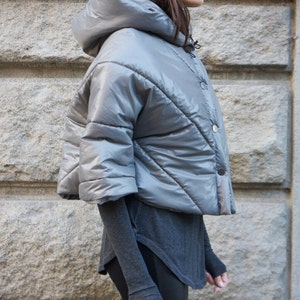 NEW Autumn / Winter Quilted Bolero / Extravagant Hooded Jacket / HandMade  Coat  by Aakasha A07578