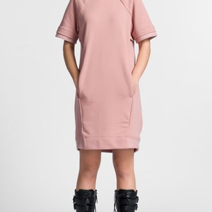 Short Sleeved Sweatshirt Dress A03689 image 4