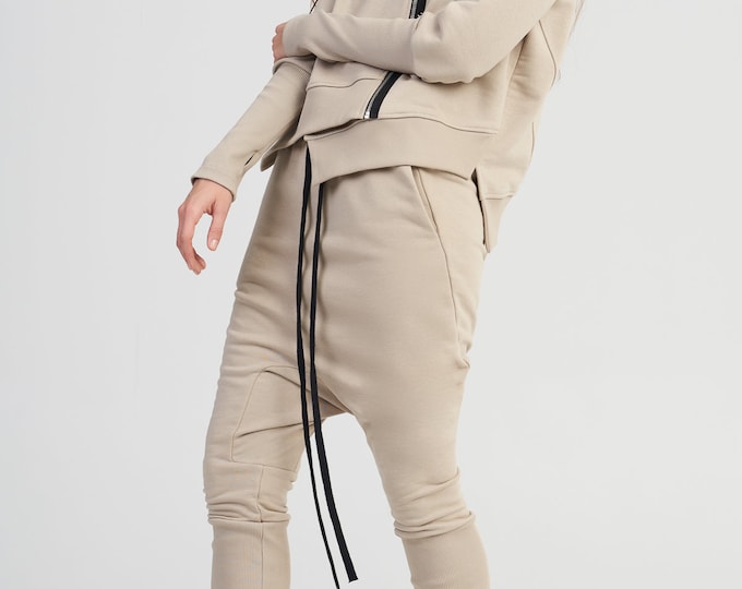 Asymmetric Zipper Sweatshirt & Pants Set