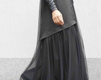 Plus Size Maxi Dress with pockets , Maxi Extravagant Tulle Dress, Wedding  Dress, Bridesmaid Dress by Aakasha  A90495