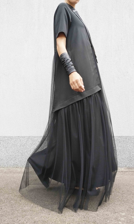 knee length dresses for ladies Plus Size Tulle Maxi Skirt A Line Tiered - White