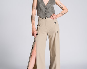 Wide Leg Tearaway Pants A92293