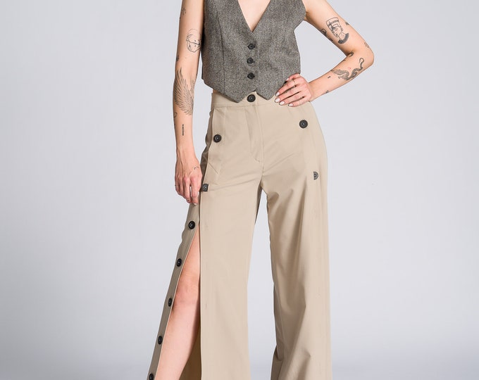 Wide Leg Tearaway Pants A92293