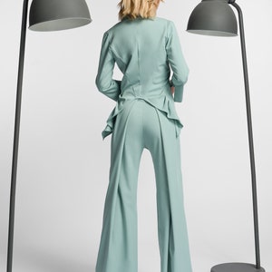 Short Single Button Blazer, Asymmetric Blazer A10763