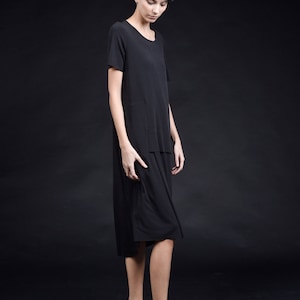 Asymmetric Long Sleeve Layer Dress A90410
