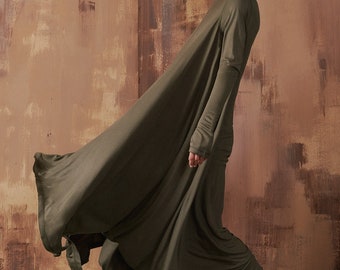Maxi Dress Kaftan / Extravagant Long Dress Stylish extra long tunic dress / Loose sleeveld dress by Aakasha A03902