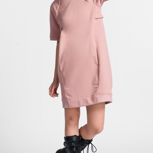 Short Sleeved Sweatshirt Dress A03689 image 2