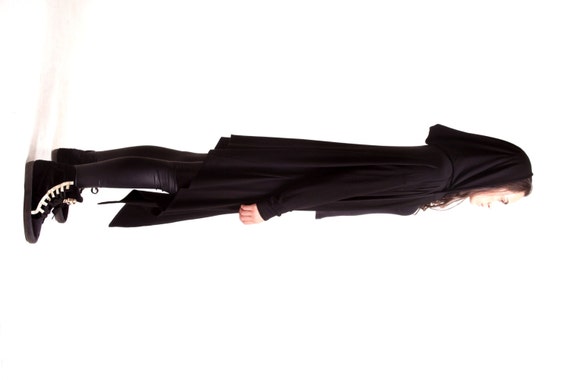 black hooded cardigan
