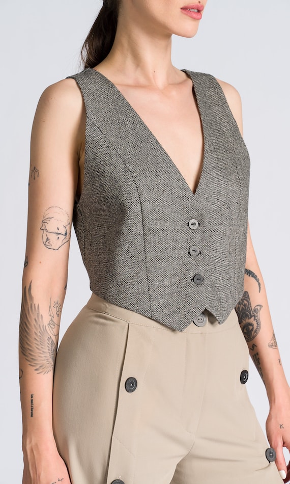 Herringbone suit vest deals