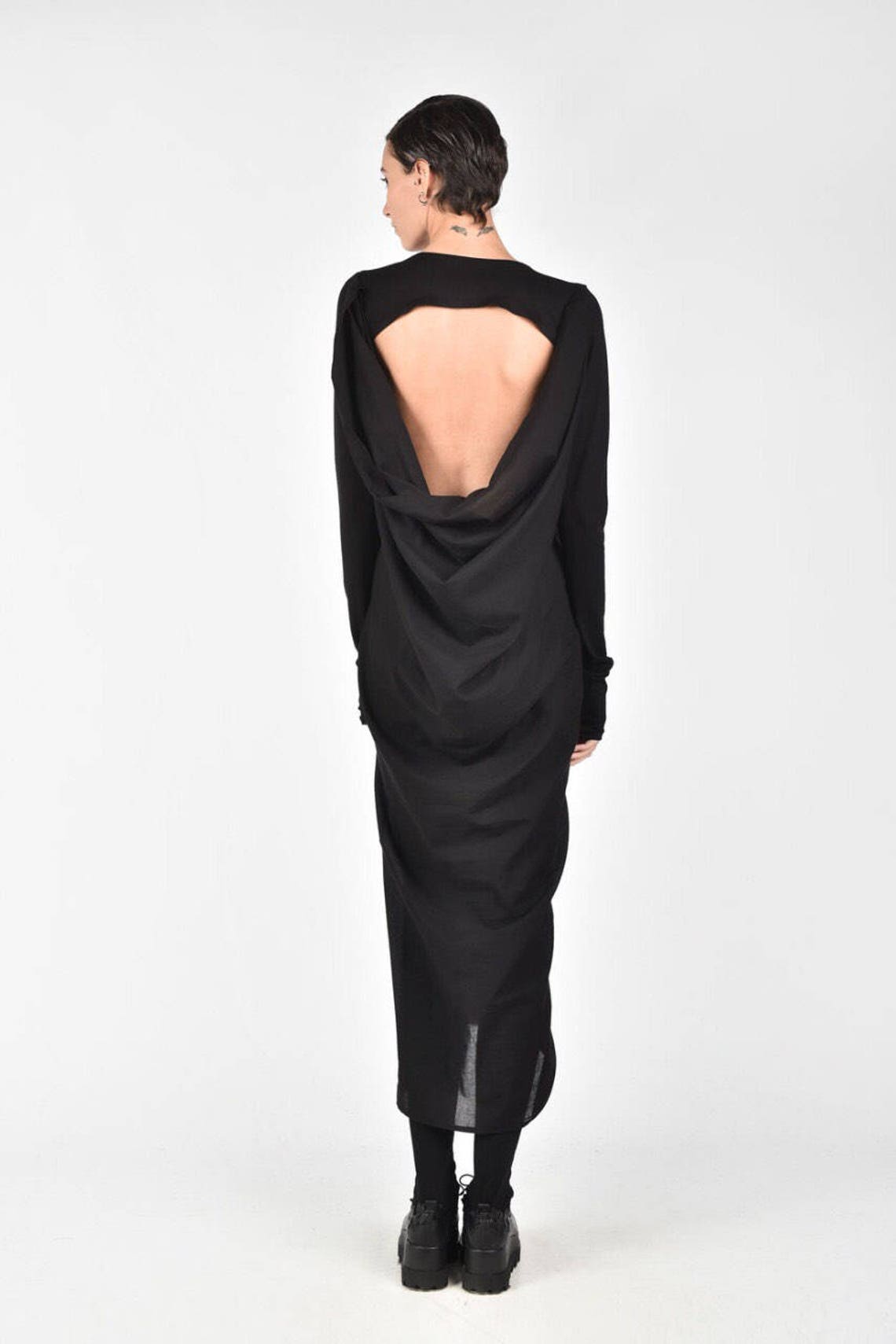 New Extra Long Open Back Shirt /sexy Maxi Tunic / Party Dress Etsy