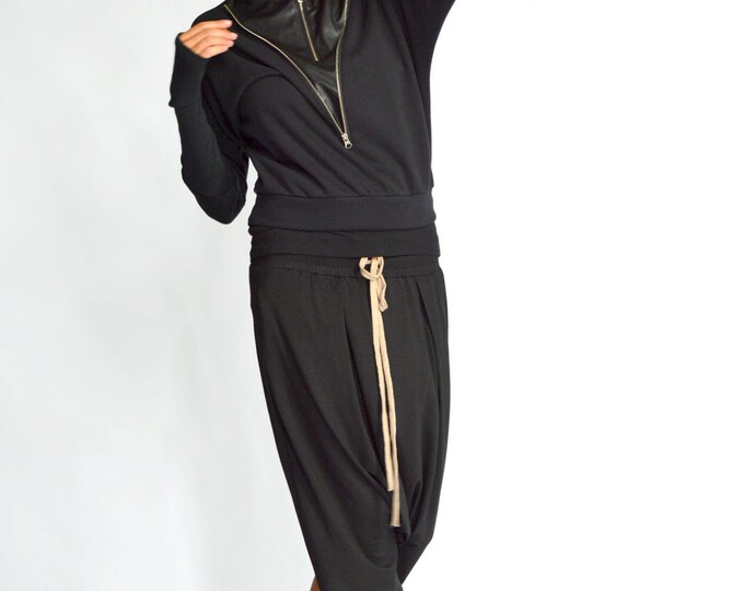 Short Extravagant double zipper Hoodie A90519