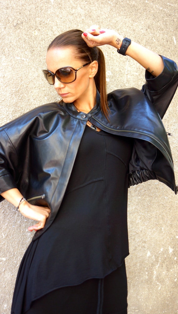 【2000Archives】24fw BOLERO LEATHER JACKET NEW COLLECTION Extravagant Short Black Genuine Leather Coat