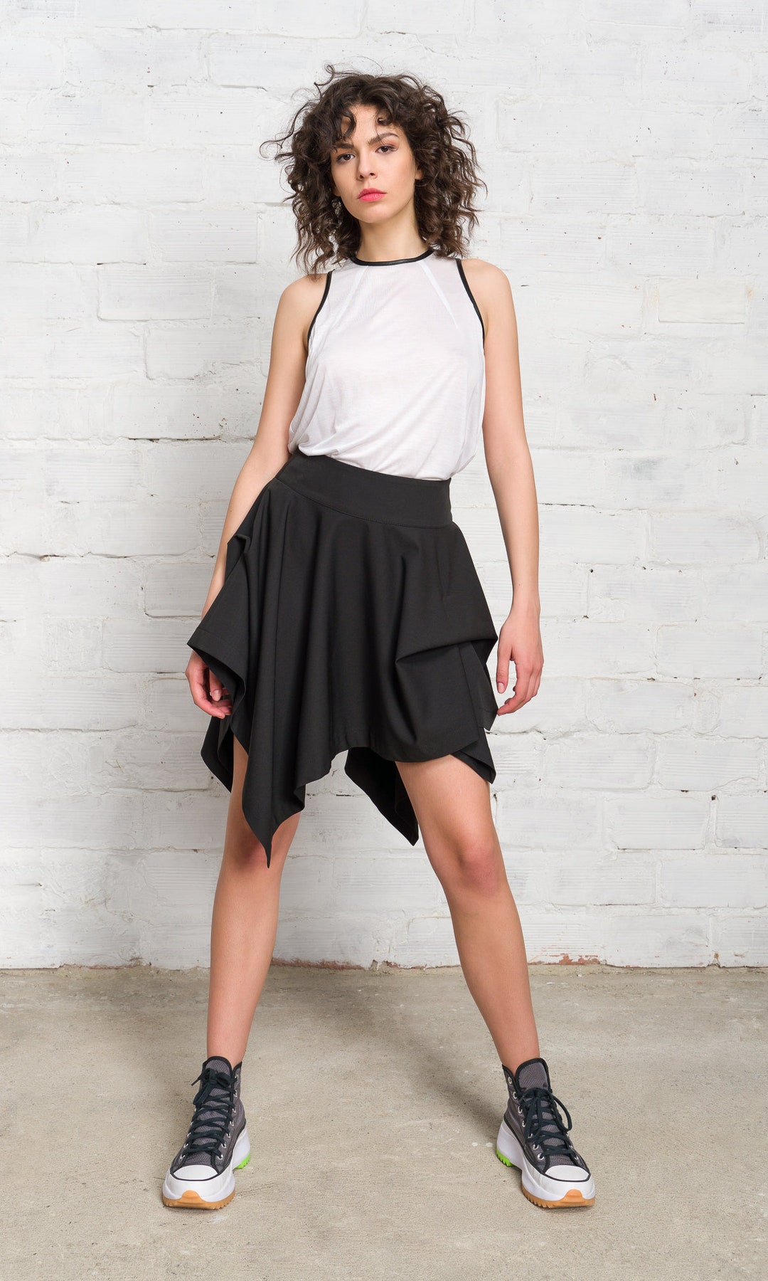 Mini Asymmetric Drapes Skirt A92163 - Etsy