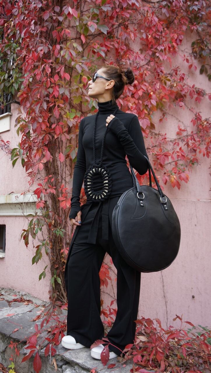 Sexy black cheap turtleneck