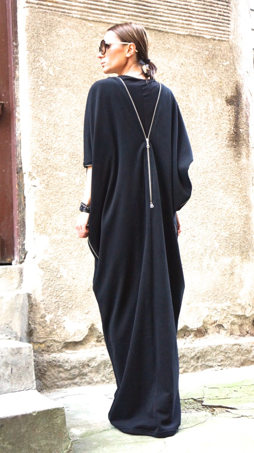 NEW SPRING Collection Black Kaftan / Maxi Black French Terry - Etsy