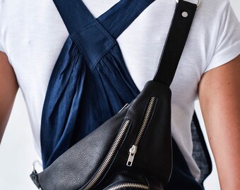 ZO Bags Bumbag 美品 Zodaca Black Extra Large Fanny Pack plus Size, Crossbody Bag