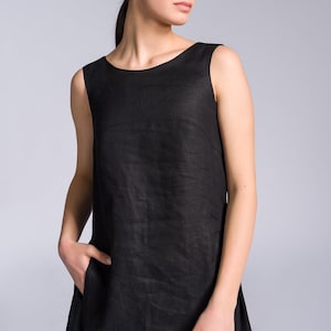 Linen A-line Dress With Back Drape A92277 - Etsy