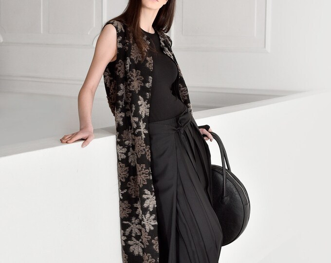 Elegant Long Floral vest A02782