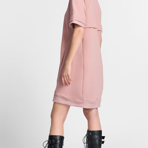 Short Sleeved Sweatshirt Dress A03689 image 3