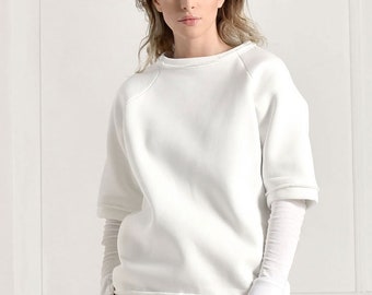 Mid Sleeve Warm Sweatshirt A90217