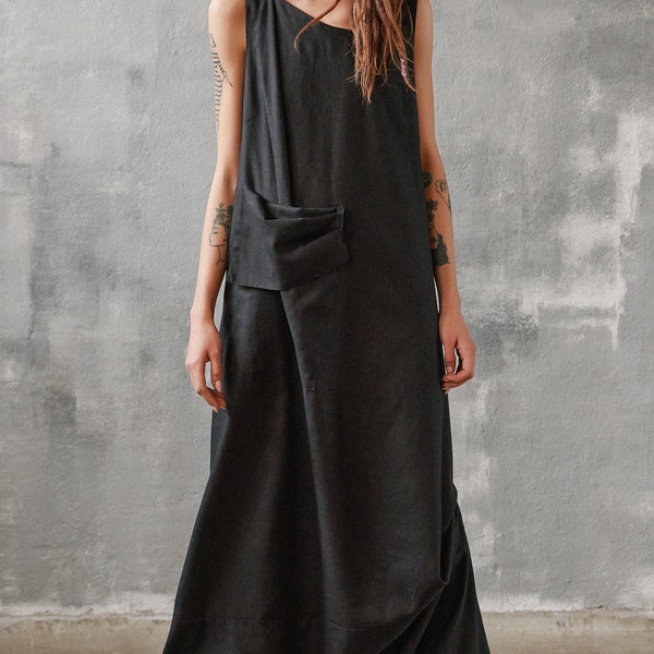 Asymmetric Drop Crotch Jumpsuit